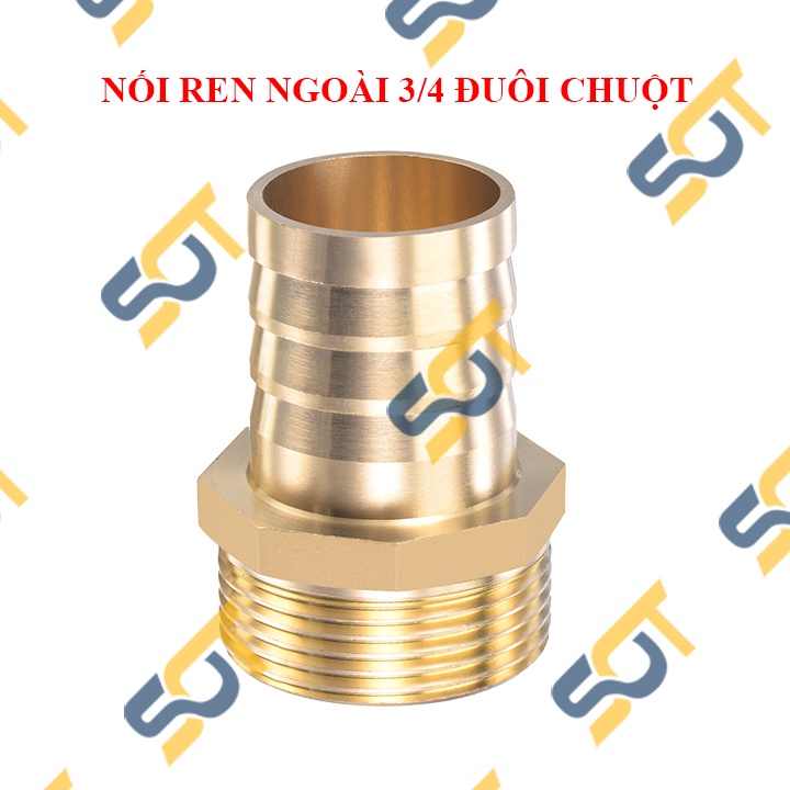 Béc Đuôi Chuột, Đầu Nối Ren Ngoài Đuôi Chuột Đồng Thau