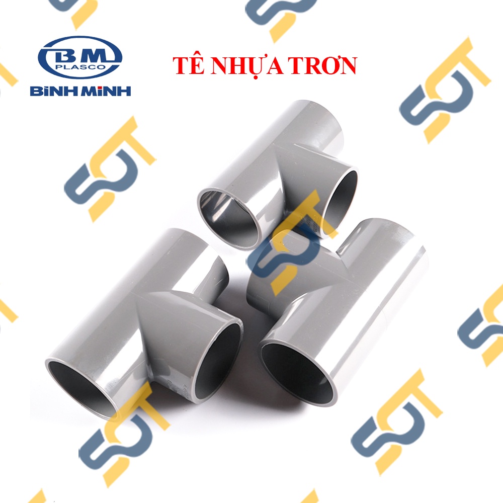 Tê Đều Ba Đầu Nhựa PVC Trơn 21 27 34  - Thương Hiệu Nhựa Bình Minh