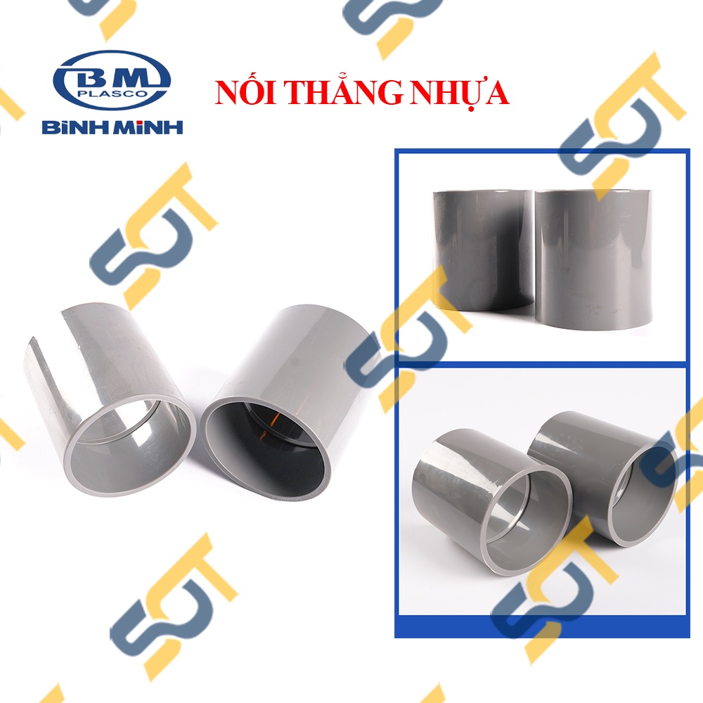 Nối Thẳng / Măng Sông Nhựa PVC Trơn Dán 21 27 34 - Thương Hiệu Nhựa Bình Minh