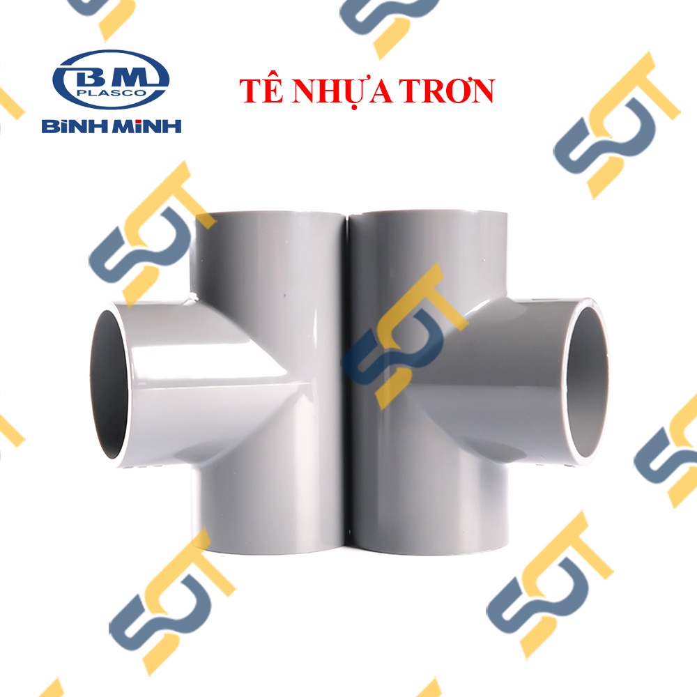 Tê Đều Ba Đầu Nhựa PVC Trơn 21 27 34  - Thương Hiệu Nhựa Bình Minh