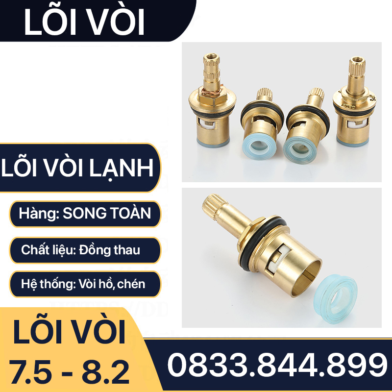 Lõi Khóa Vòi / Ruột Vòi Nước Lạnh Bằng Đồng Thau : Thay Thế Vòi Hồ, Củ Sen Lạnh Inox