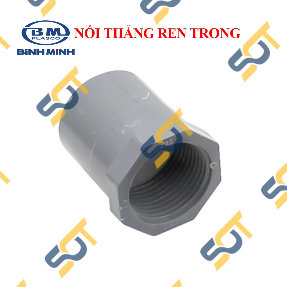 Nối Nhựa PVC Trơn Dán + Ren Trong 21 27 - Thương Hiệu Bình Minh