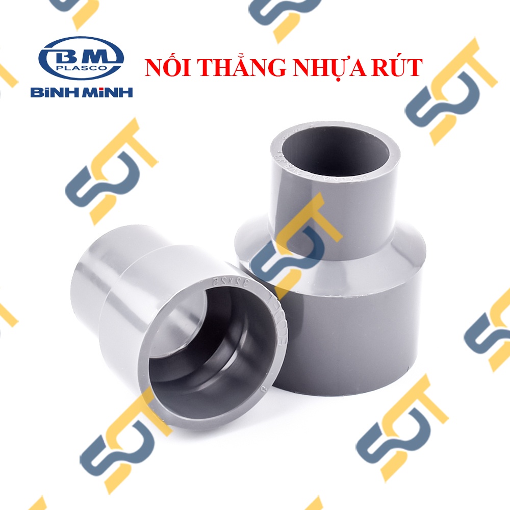 Nối Thu / Măng Sông Giảm Nhựa PVC Trơn Dán 21 27 34 - Thương Hiệu Nhựa Bình Minh