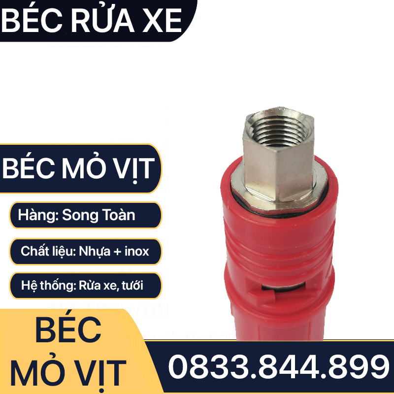 Béc Phun Rửa Xe Cao Áp, Đầu Phun Rửa Xe Cao Áp Mỏ Vịt Chân Ren 13