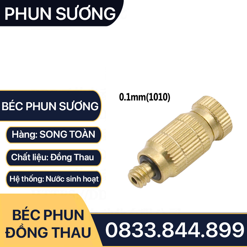 Béc Phun Sương, Đầu Phun Sương Đồng Thau Chân Ren M5 - Phun Sương Mịn số 1 2 3