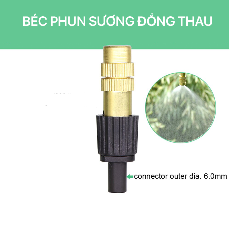 Béc Phun Sương Đồng, Béc Phun Sương Điều Chỉnh Đồng Thau Tưới Lan, Cây Cảnh