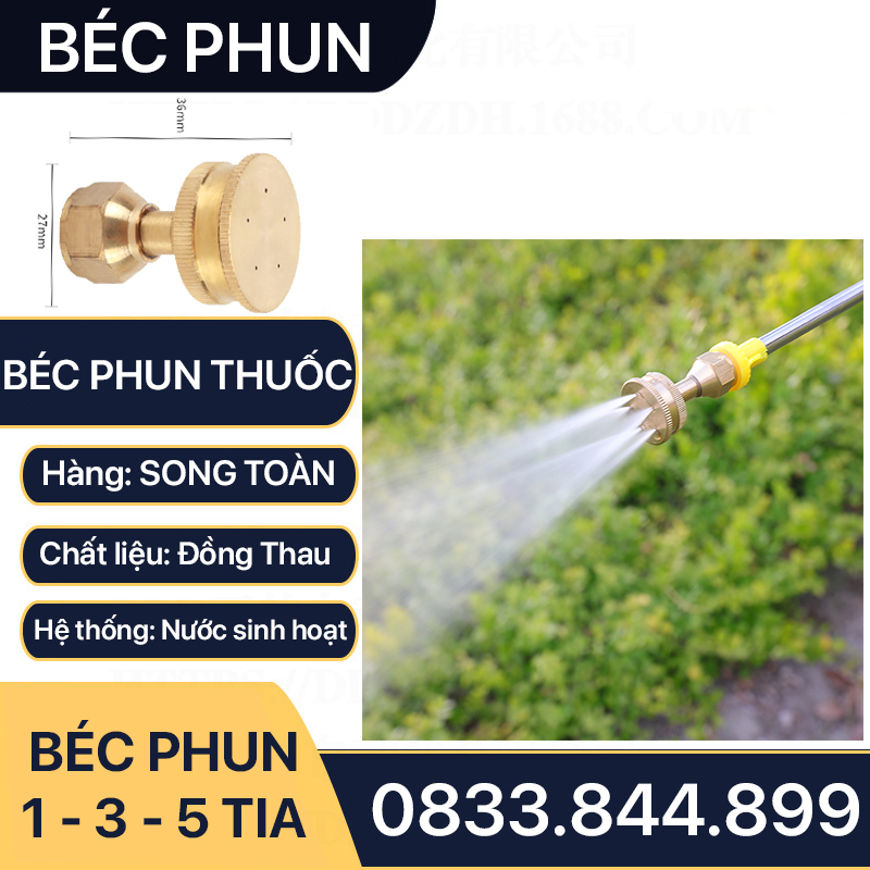 Béc Phun Thuốc, Đầu Phun Thuốc Trừ Sâu Khử Trùng Ren Trong 13 - Dạng Thẳng