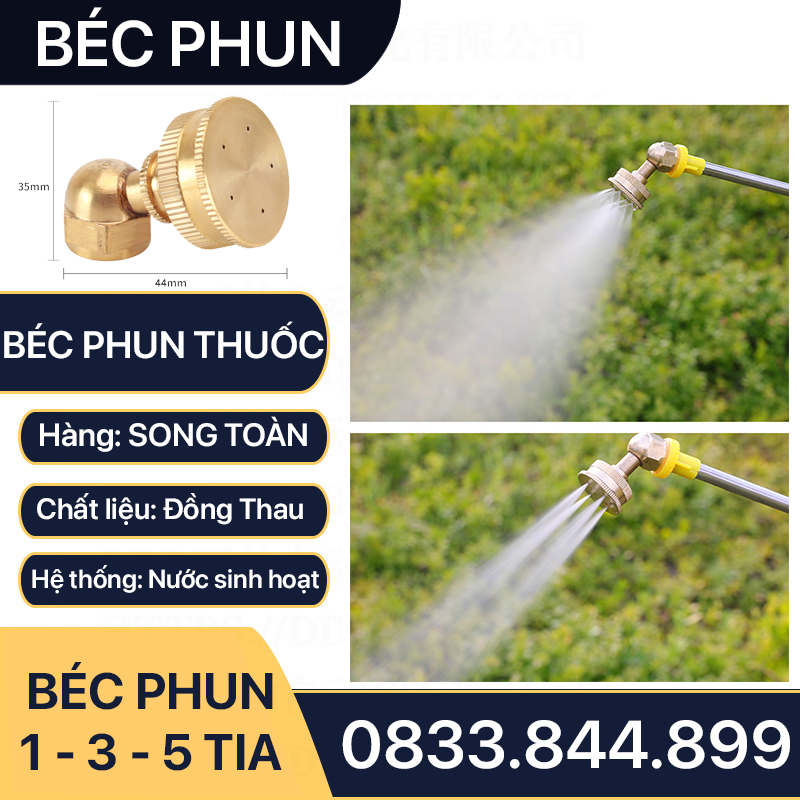 Béc Phun Thuốc, Đầu Phun Thuốc Trừ Sâu Khử Trùng Ren Trong 13 - Dạng Cong 45 độ