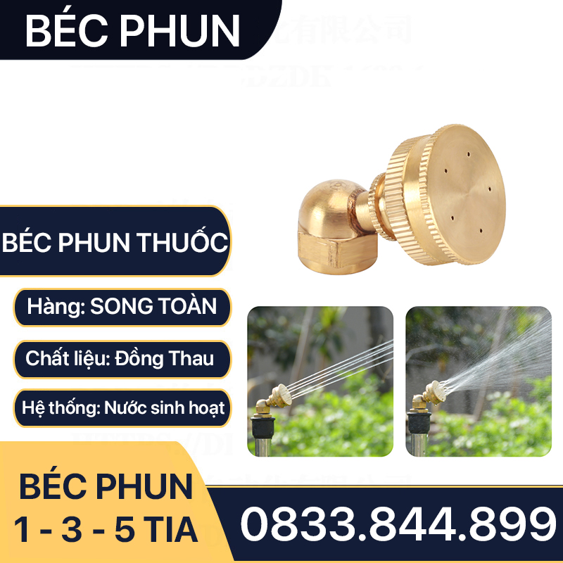 Béc Phun Thuốc, Đầu Phun Thuốc Trừ Sâu Khử Trùng Ren Trong 13 - Dạng Cong 45 độ