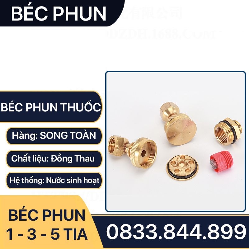 Béc Phun Thuốc, Đầu Phun Thuốc Trừ Sâu Khử Trùng Ren Trong 13 - Dạng Thẳng