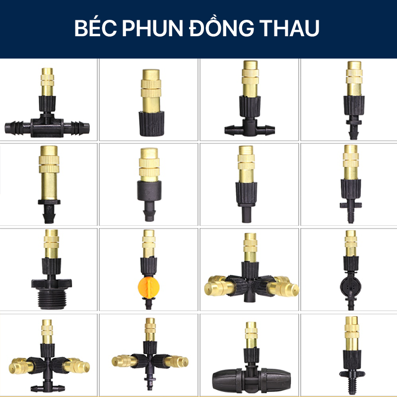 Béc Phun Sương Đồng, Béc Phun Sương Điều Chỉnh Đồng Thau Tưới Lan, Cây Cảnh