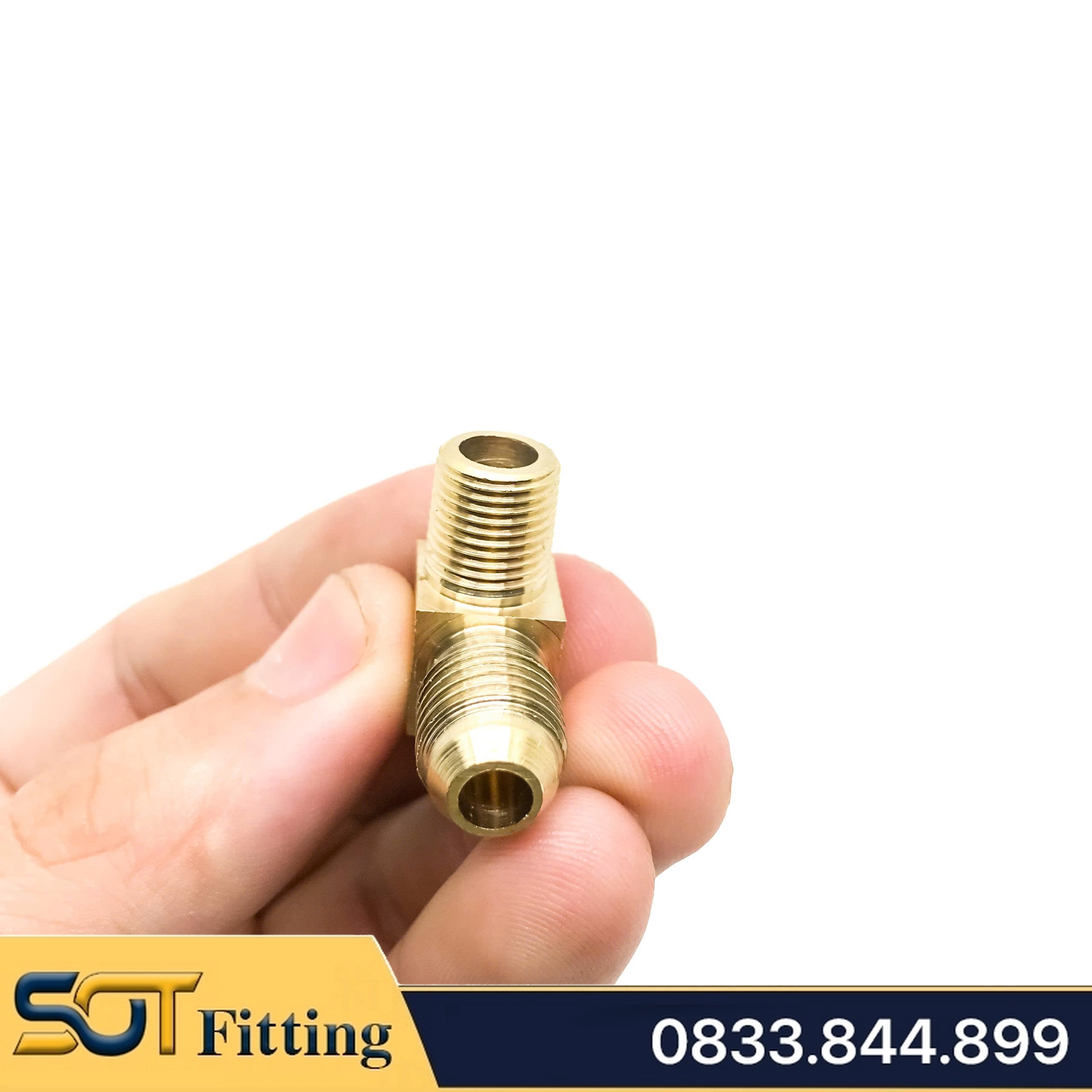 Bộ Nối Co Ren Côn Lồi Lắp Lã Ống Đồng SAE - Brass Flare Fitting Male Connector