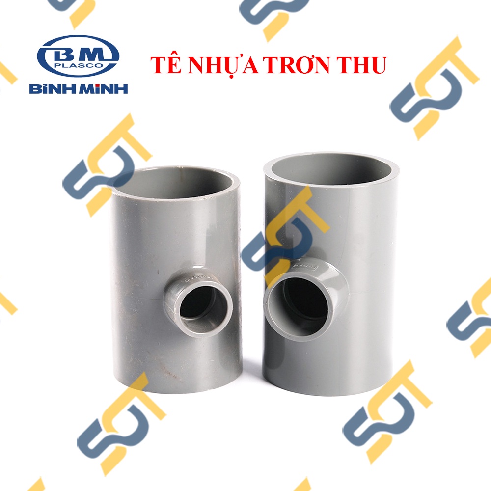 Tê Thu T Ba Đầu Nhựa PVC Trơn 21 27 34  - Thương Hiệu Nhựa Bình Minh