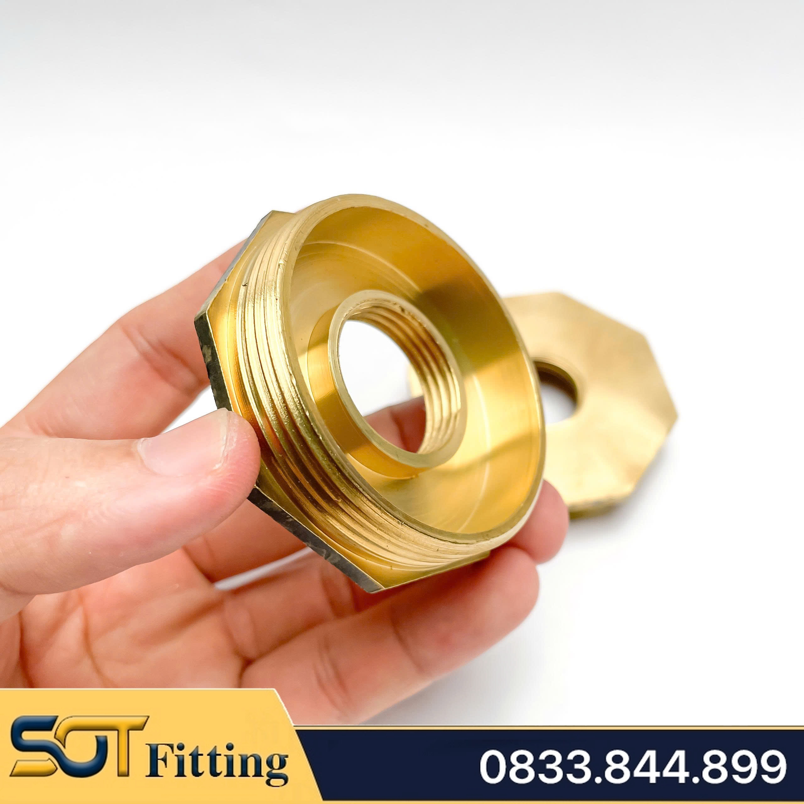 Cà Rá 60 Đồng Thau - Nối Giảm Ren Trong Ren Ngoài 60-49, 60-42, 60-34, 60-27, 60-21