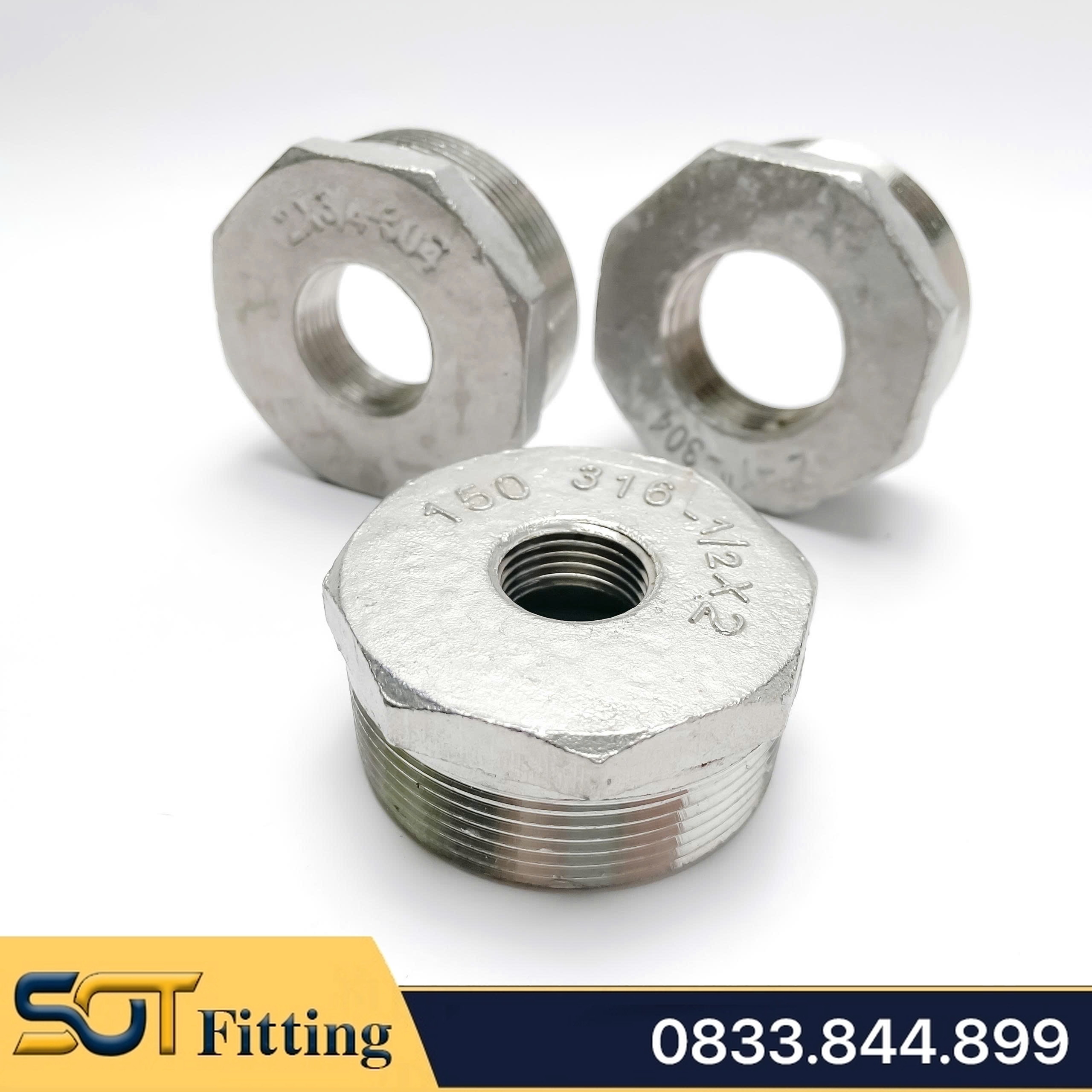 Cà Rá Inox 304, Nối Giảm Ren Trong Ren Ngoài, Nơ Thu - Có COCQ