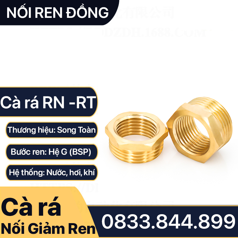 Cà Rá Ren Ngoài 42 - Ren Trong 34, 27, 21 Đồng Thau