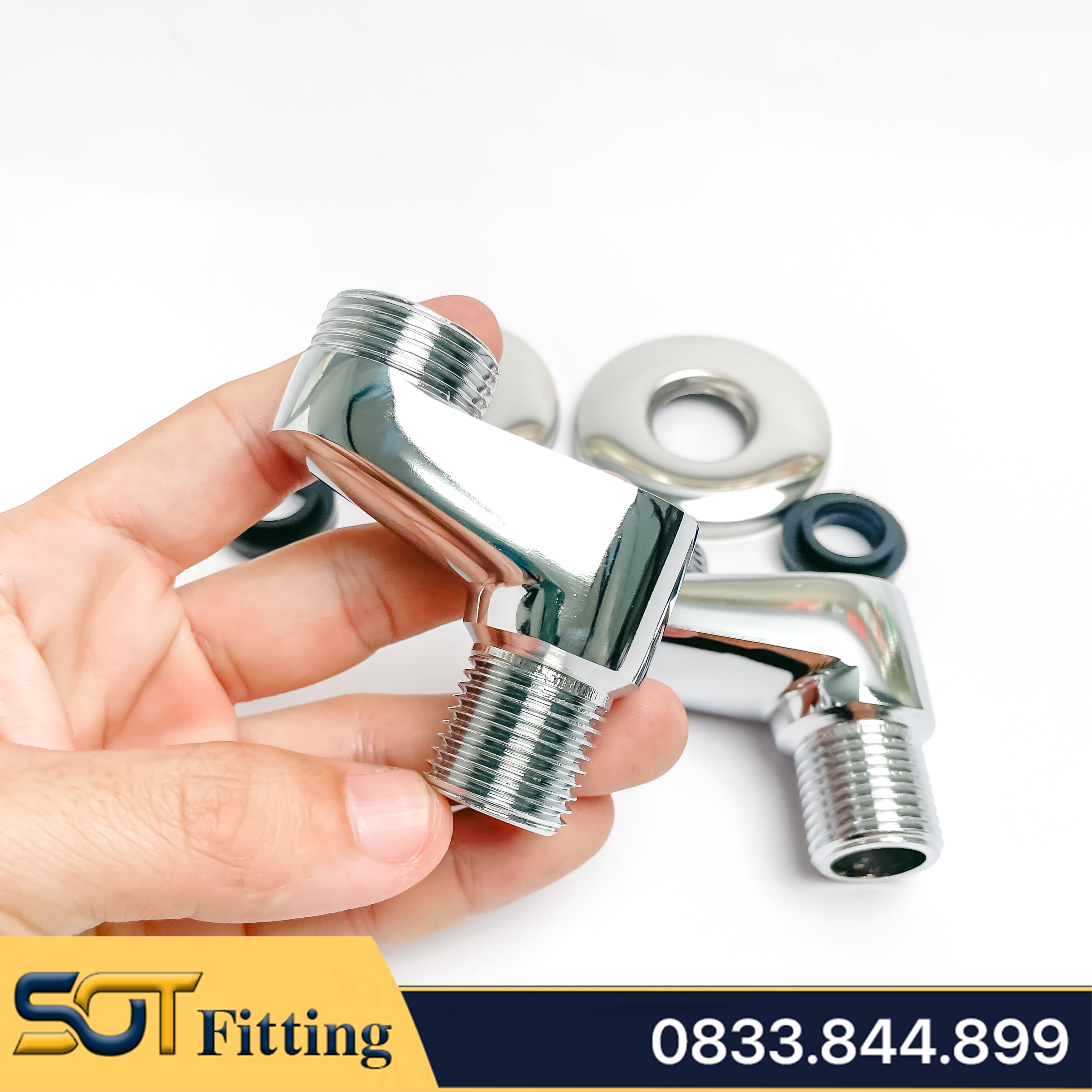 Chân Sen Đồng Mạ Chrome Kết Nối Vòi Nóng Lạnh – Sang Trọng và Bền Đẹp