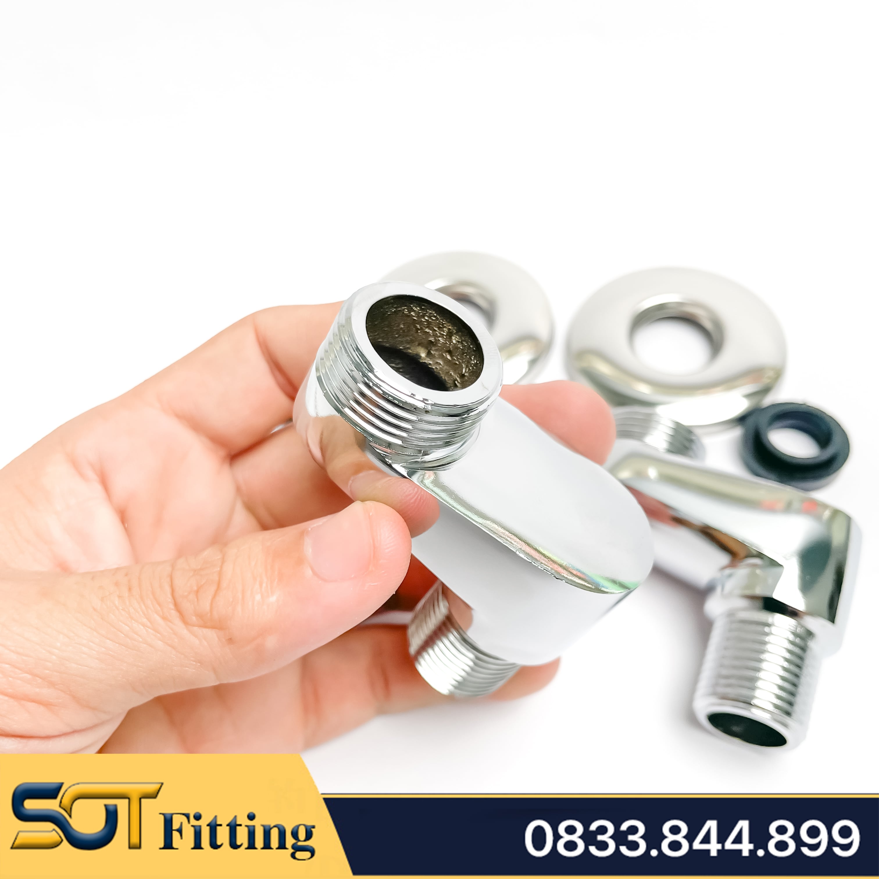 Chân Sen Đồng Mạ Chrome Kết Nối Vòi Nóng Lạnh – Sang Trọng và Bền Đẹp