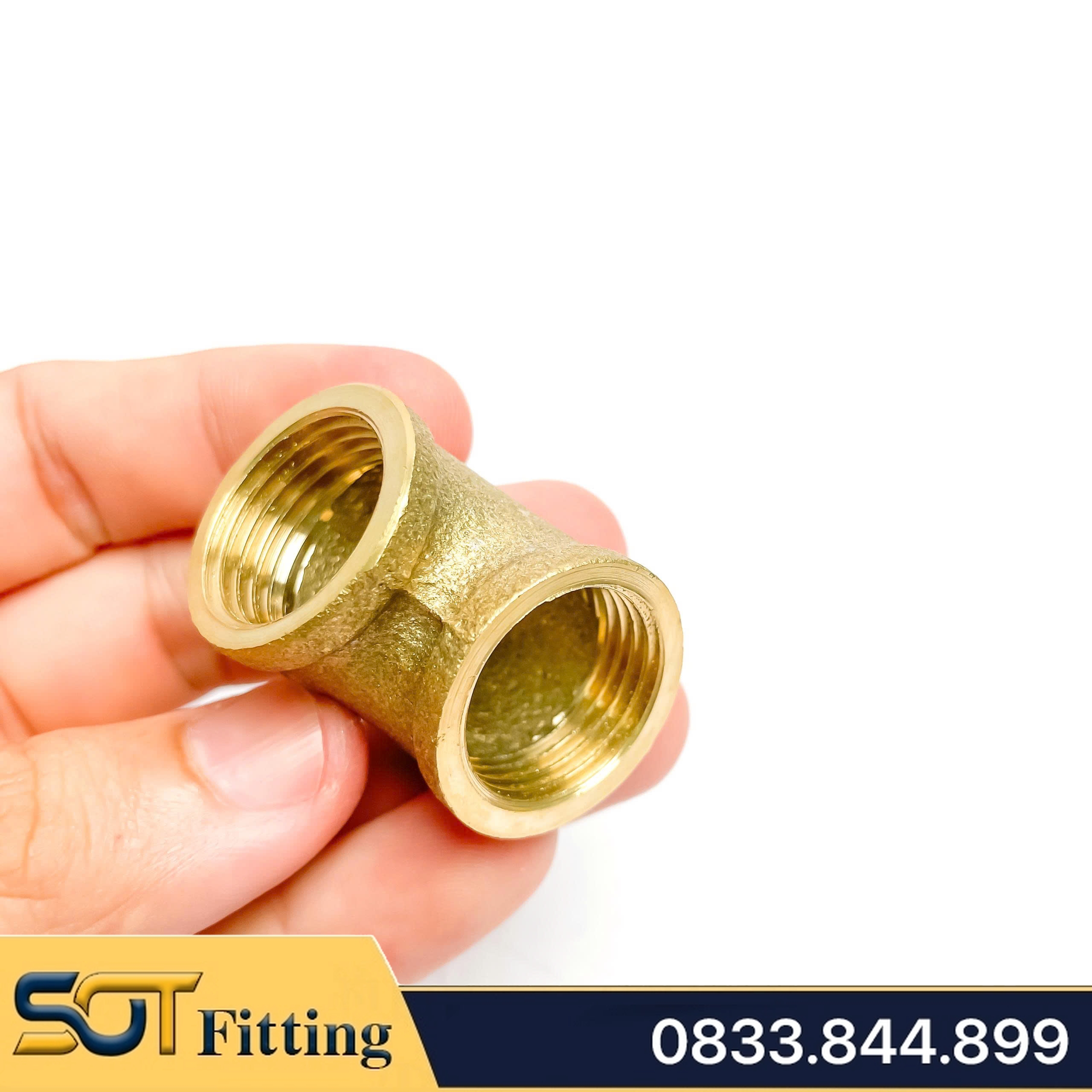 Co / Cút Đúc Khuôn Hai Đầu Ren Trong Đồng Thau - Kết Nối Cong 90 Độ