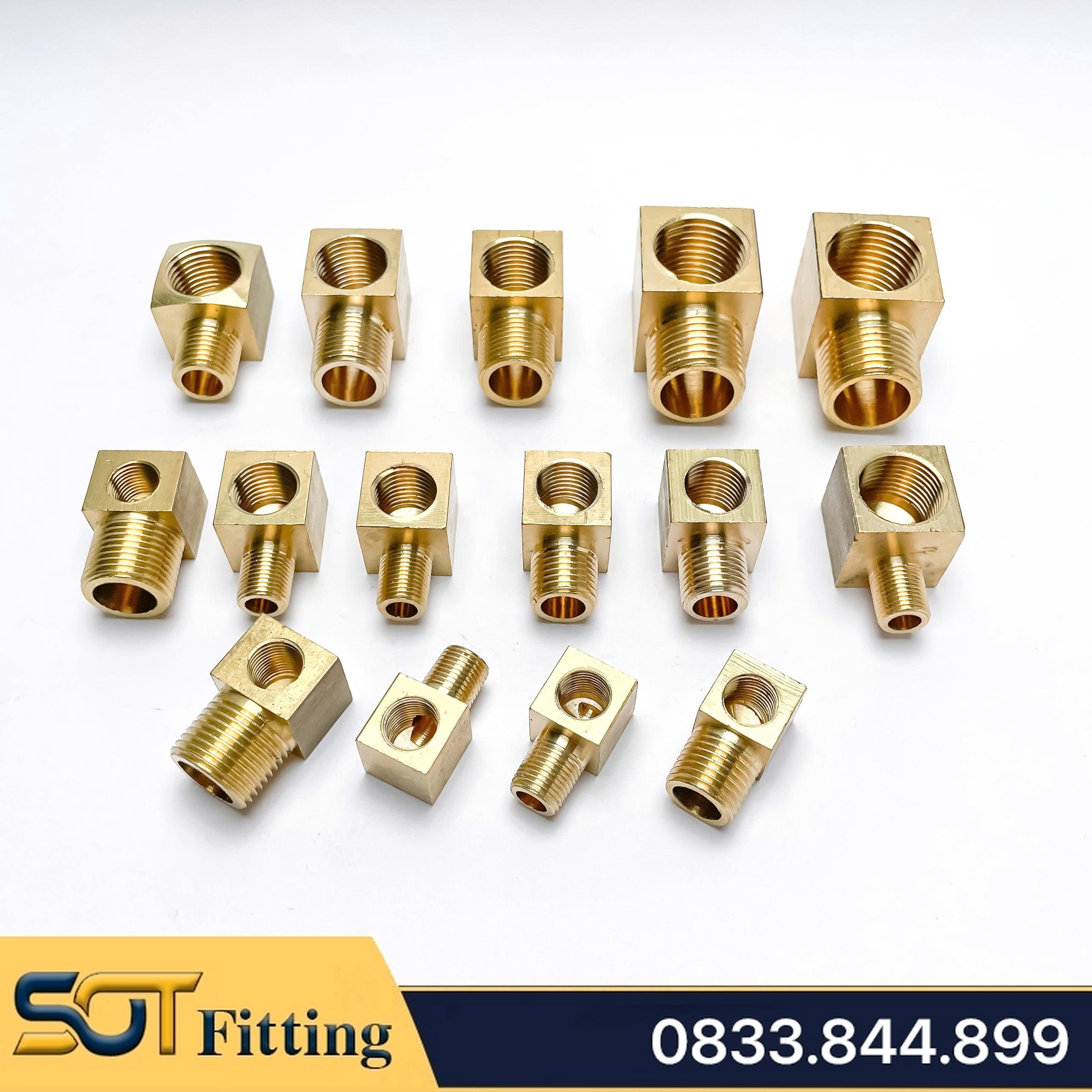Co Điếu / Co Ren Trong Ren Ngoài 9.6 13 17 21 - Đồng Thau Phay CNC