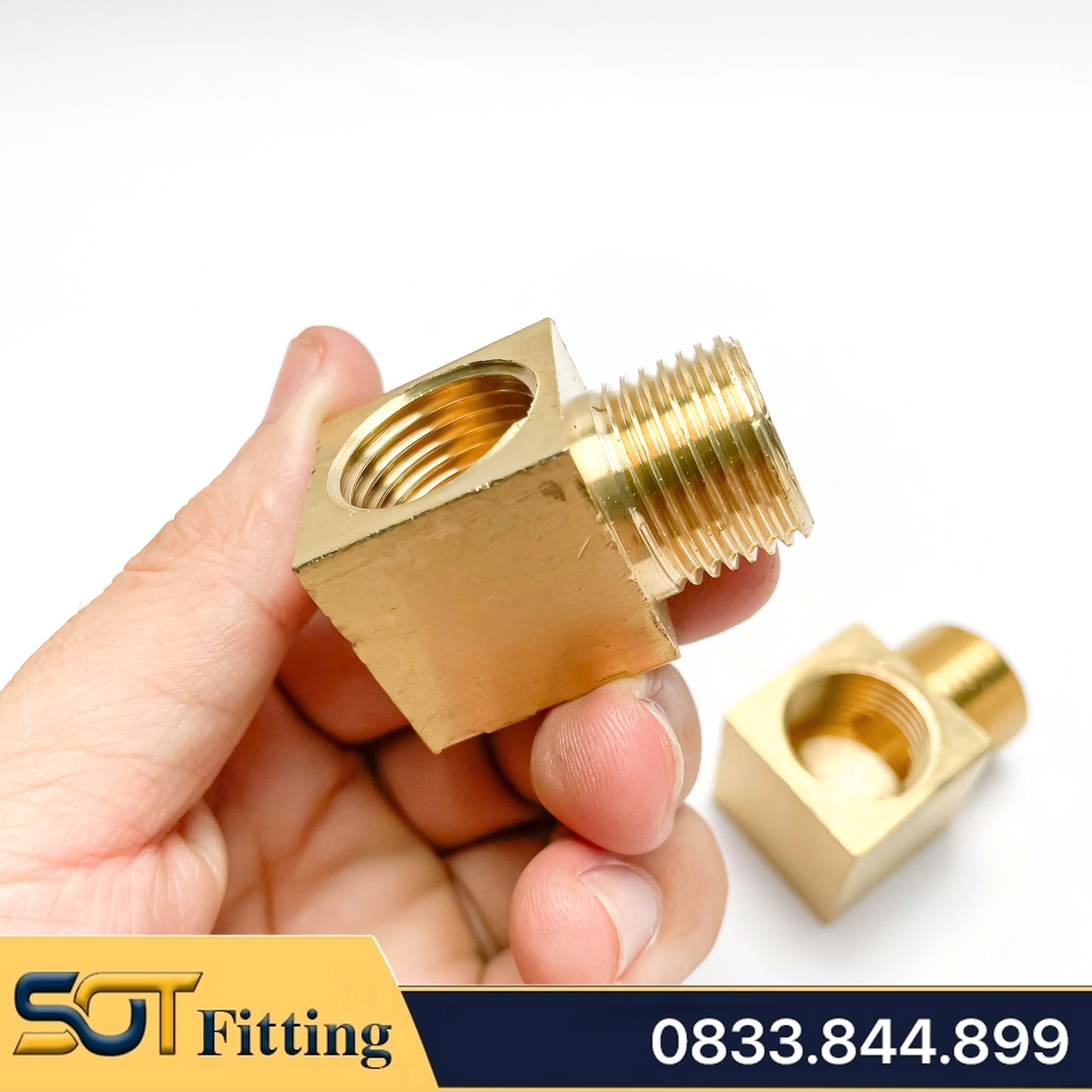 Co Điếu / Co Ren Trong Ren Ngoài 9.6 13 17 21 - Đồng Thau Phay CNC