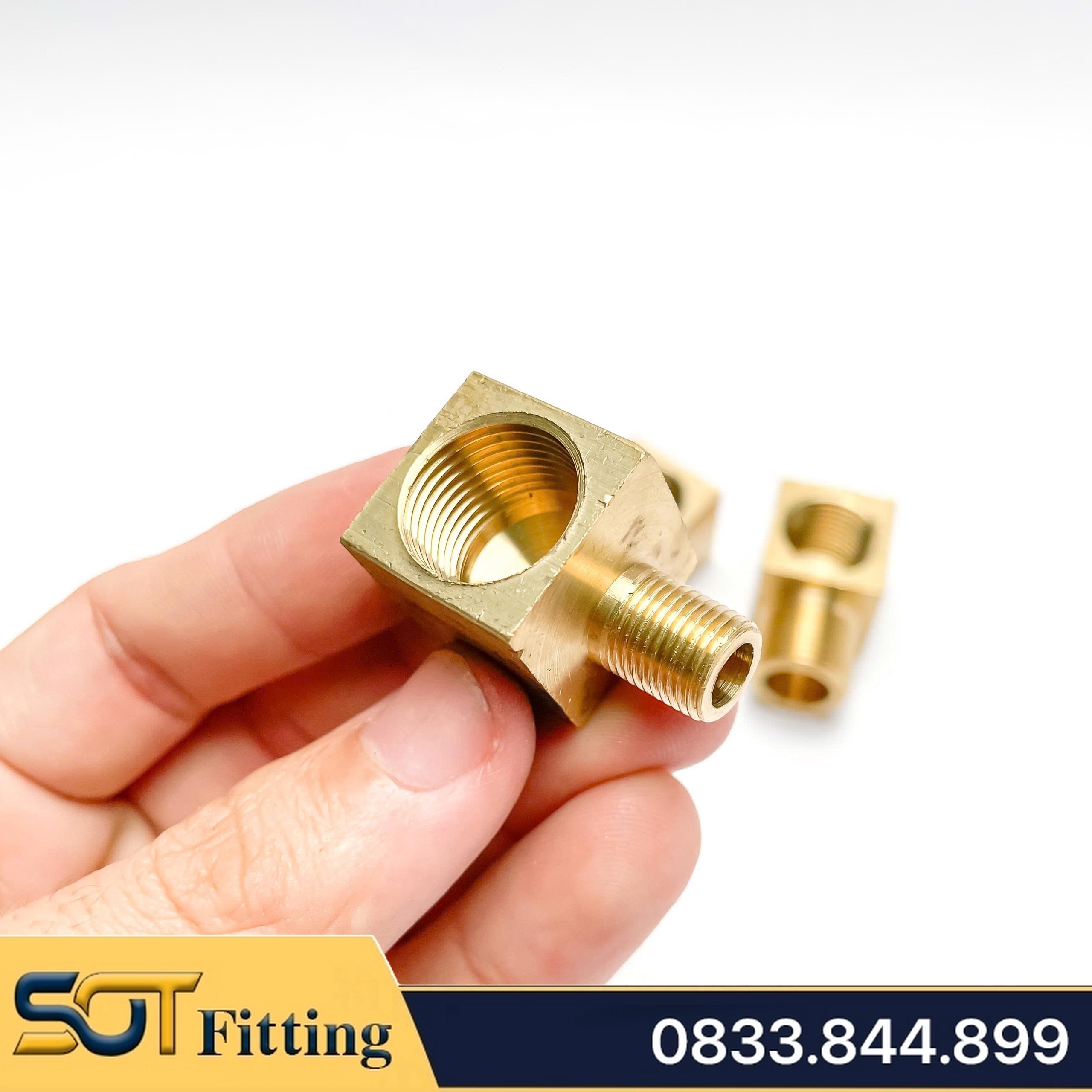 Co Điếu / Co Ren Trong Ren Ngoài 9.6 13 17 21 - Đồng Thau Phay CNC