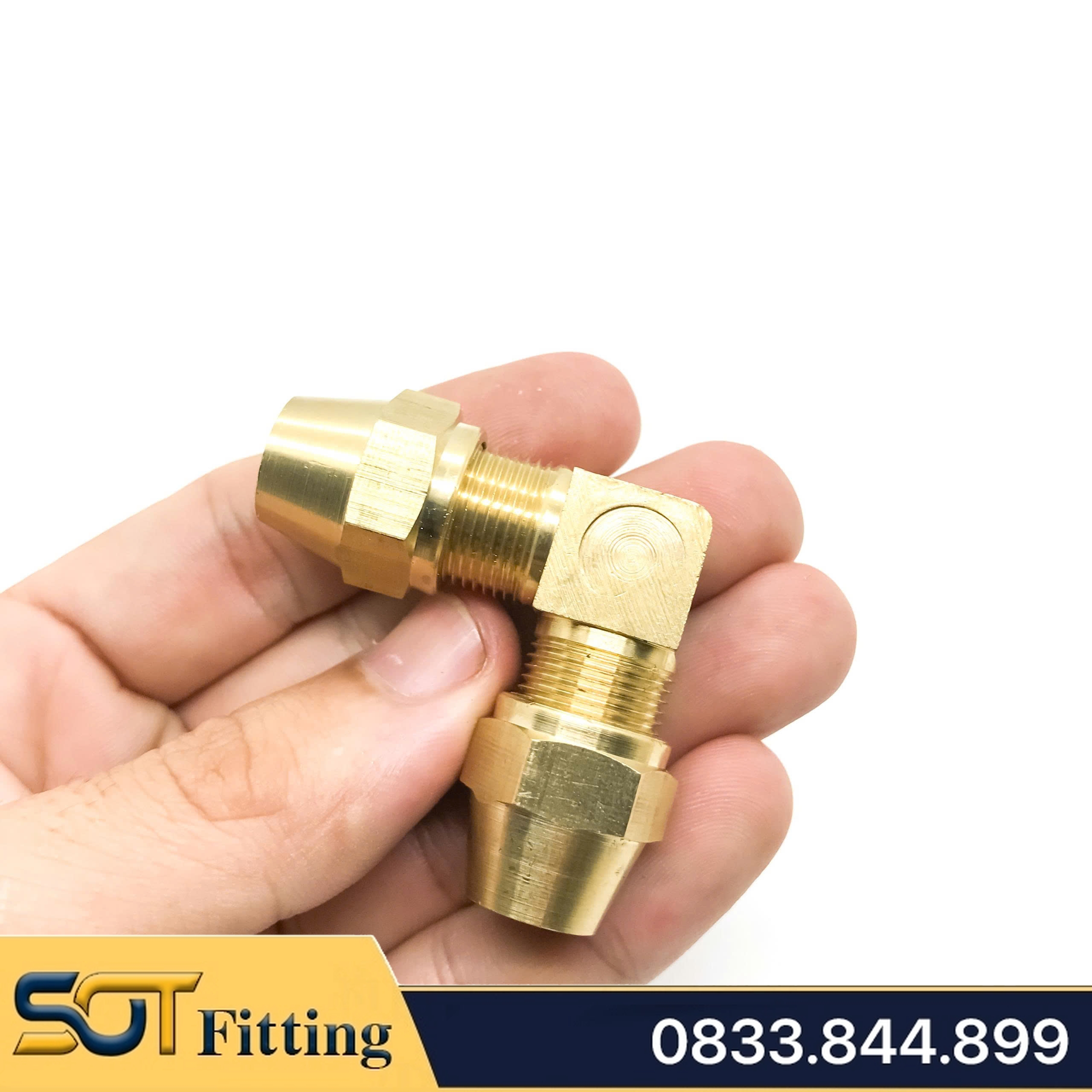 Co Hạt Bắp, Nối Cong 90 độ Hai Đầu Hạt Bắp Lắp Ống Đồng, Ống PU 6 8 10 12