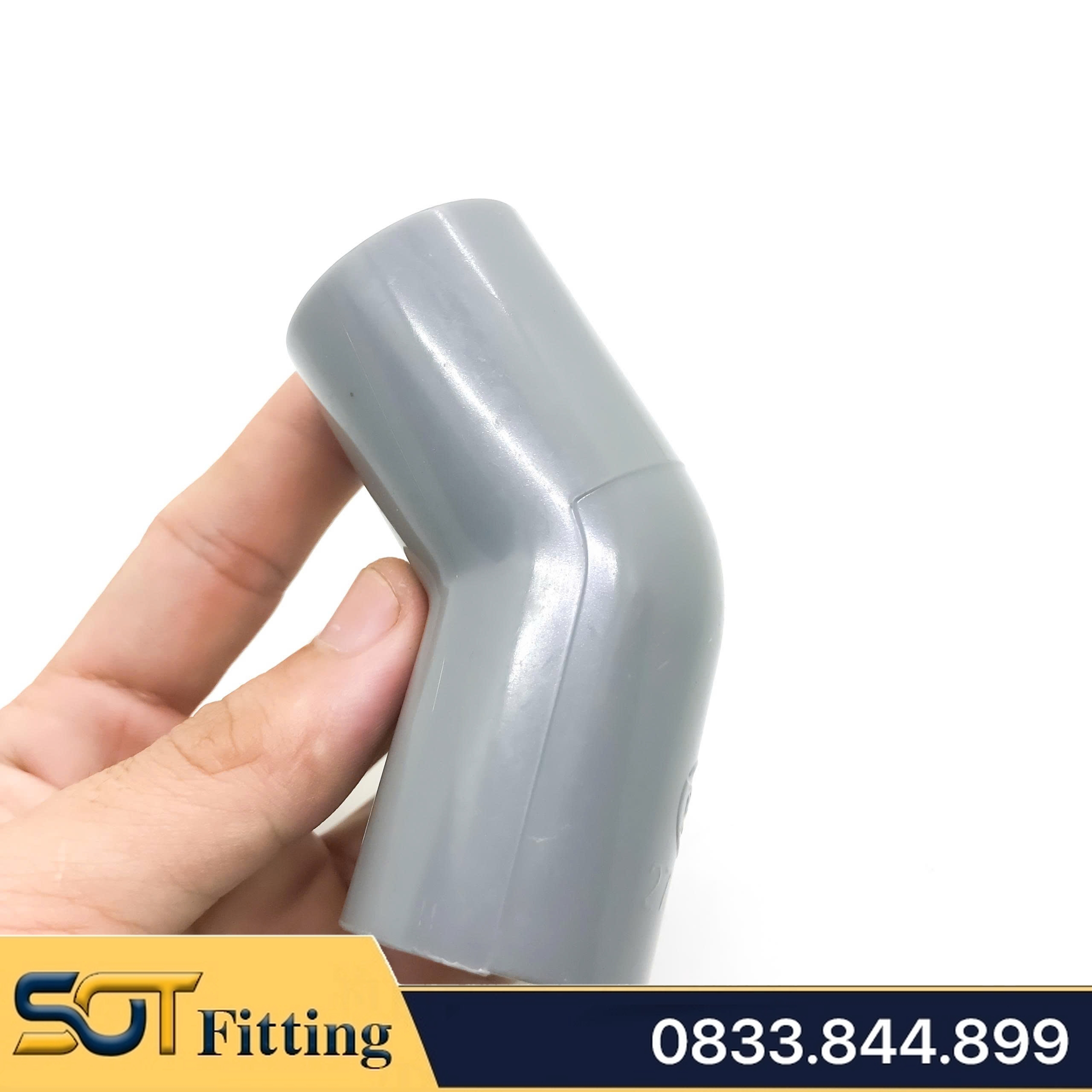 Co Lơi 45 Độ PVC Nối Ống Nhựa Trơn 21 27 34 - Thương Hiệu Nhựa Bình Minh