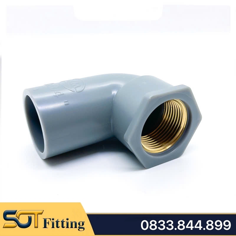 Co Nhựa PVC Ren Trong Đồng Thau 21 27 - Thương Hiệu Nhựa Bình Minh