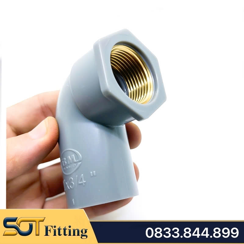 Co Nhựa PVC Ren Trong Đồng Thau 21 27 - Thương Hiệu Nhựa Bình Minh