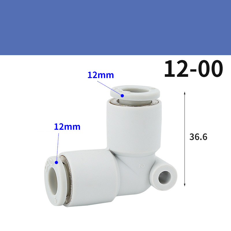 Co Nối Nhanh, Cút Nối Ống PV Hai Đầu Cắm Ống STNC Ống 4 6 8 10 12 16 - Màu Trắng (Chính Hãng)