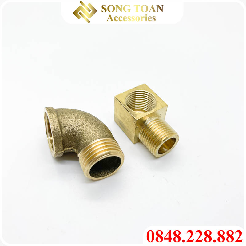 Co Điếu Đồng, Co Ren Trong Ren Ngoài 9.6 13 17 21 - Đồng Thau