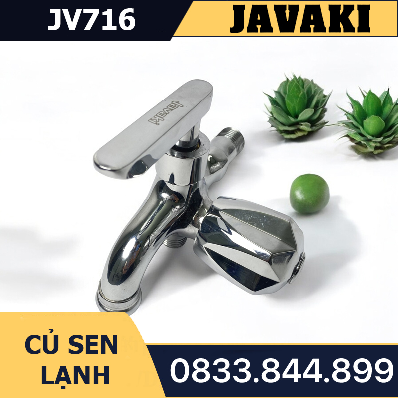 Củ Sen Tắm JV716 Thân Lớn Đồng Thau Mạ Crom Javaki Dùng Nước Lạnh | Đẳng Cấp Và Sang Trọng