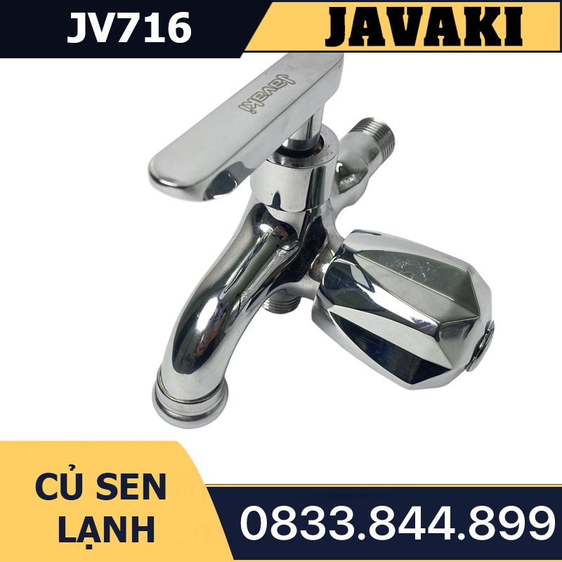 Củ Sen Tắm JV716 Thân Lớn Đồng Thau Mạ Crom Javaki Dùng Nước Lạnh | Đẳng Cấp Và Sang Trọng