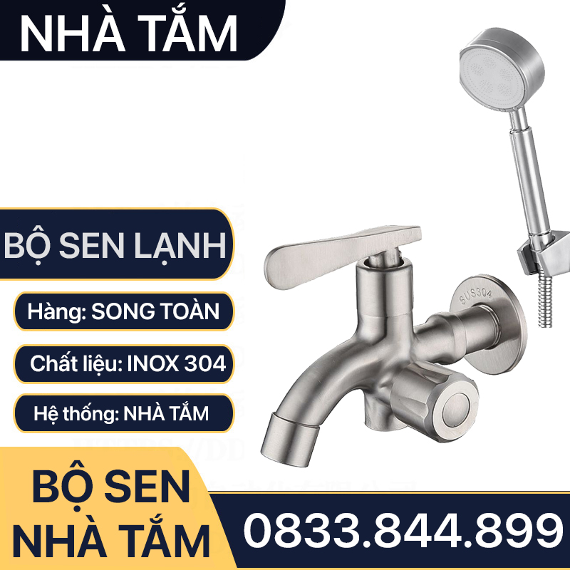 Củ Sen Lạnh Inox 304, Củ Sen Tắm Inox SUS304 - Thân Đúc Dày