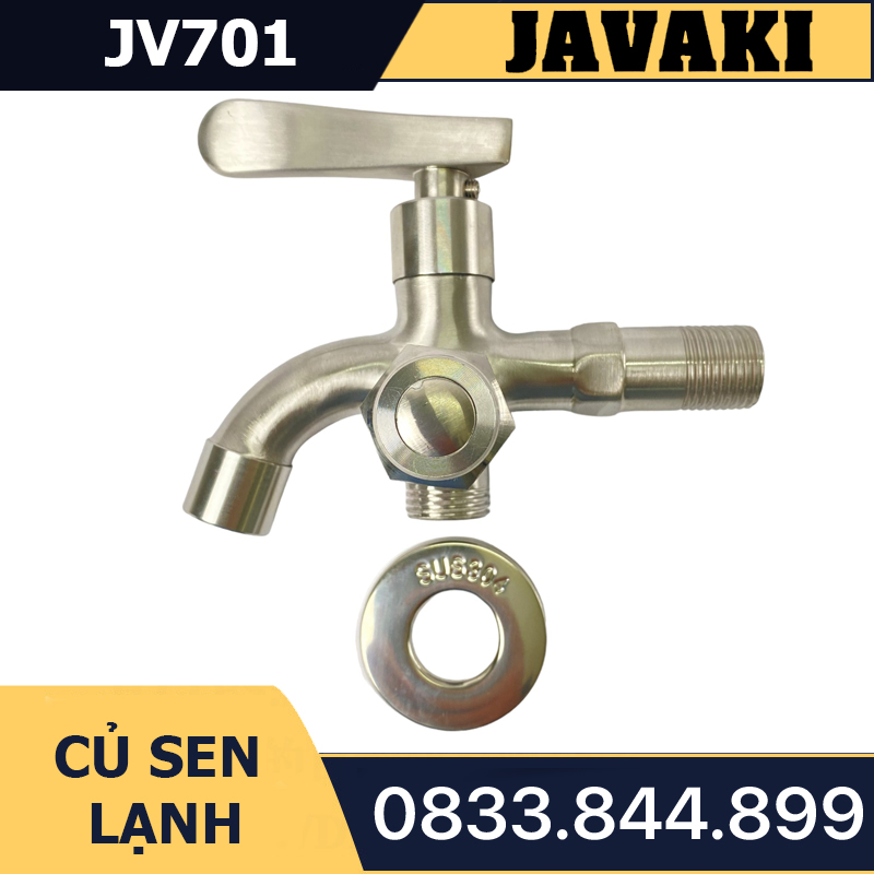 Củ Sen Tắm JV701 Nước Lạnh SUS 304 Javaki  | Bền Bỉ Và Sang Trọng Cho Phòng Tắm