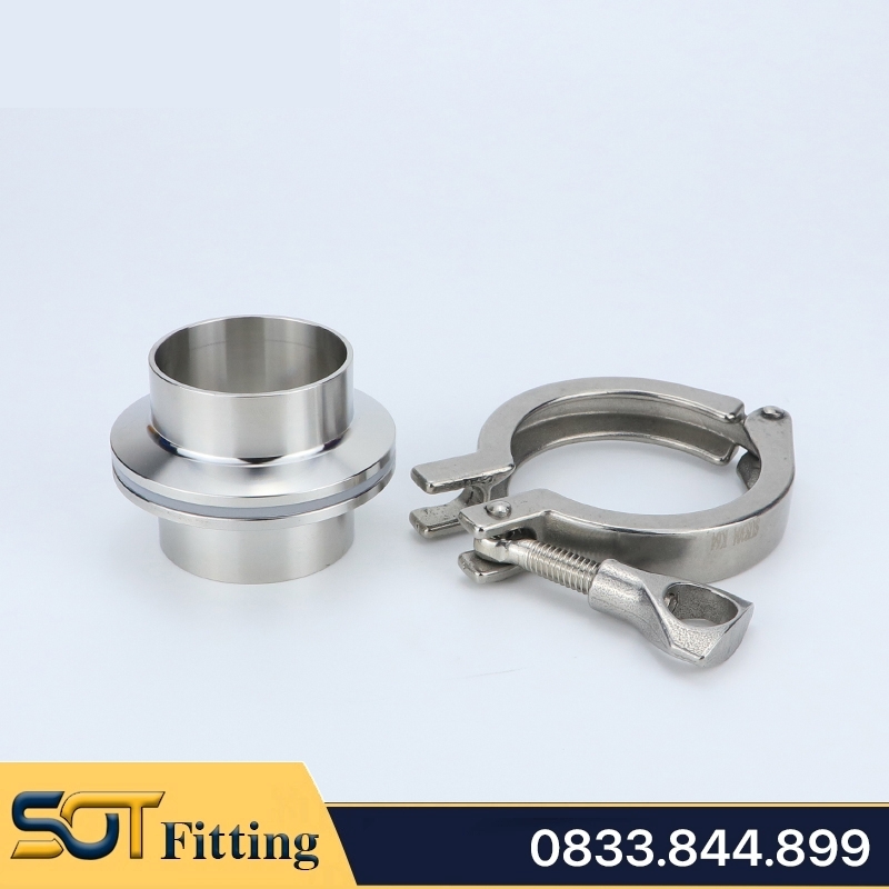Cùm Kẹp Ống Vi Sinh Clamp Inox 304 Nối Nhanh Camlock