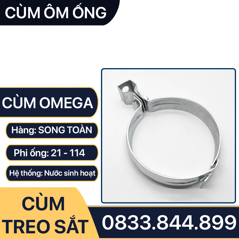 Cùm Treo Sắt, Cùm Treo Ôm Ống Sắt Mạ Xi