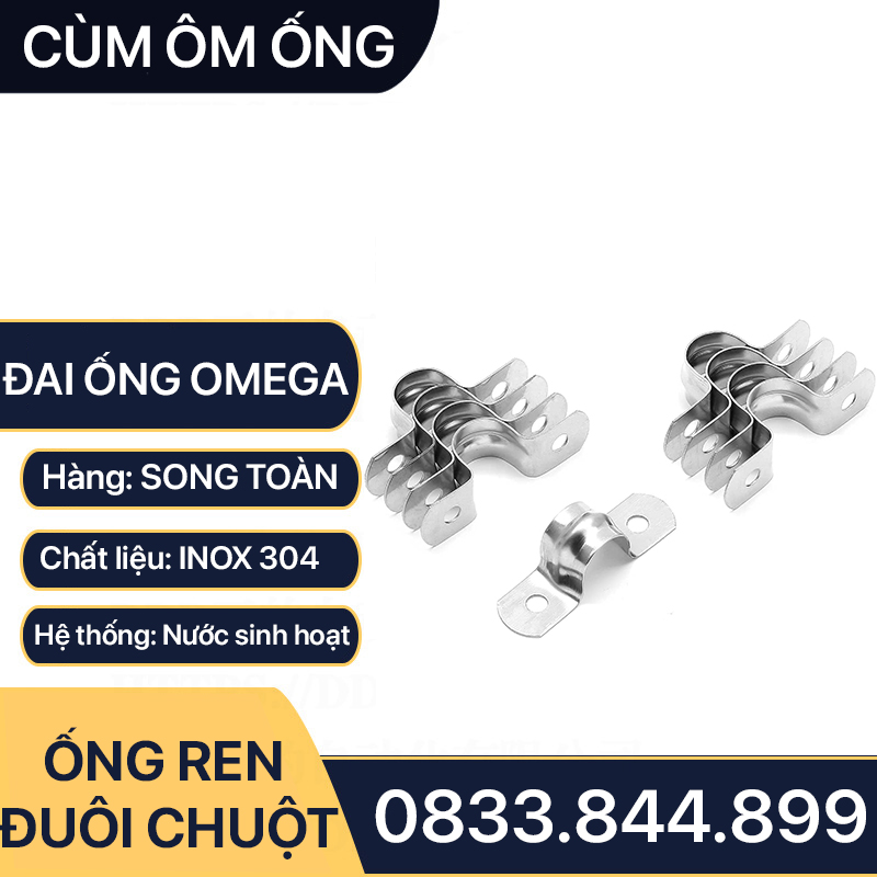 Đai Ôm Ống, Đai Ống Omega Ôm Ống Inox 201