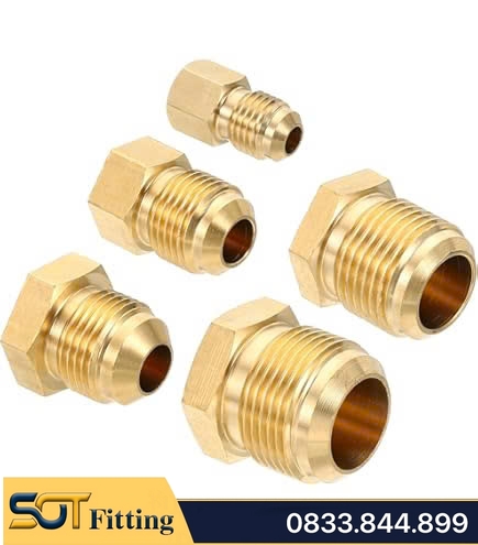 Đầu Bịt Ren Ngoài Côn Lồi Lã Ống Đồng Phi 6 8 10 12 16 / Brass Flare Fitting Cap SAE