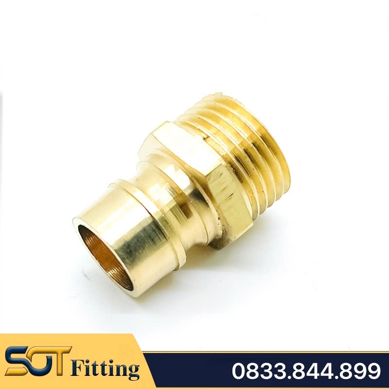 Đầu Nối Máy Giặt, Béc Ren Trong Ngoài Gài Bi Vit Ốc Đồng Thau Ren 21