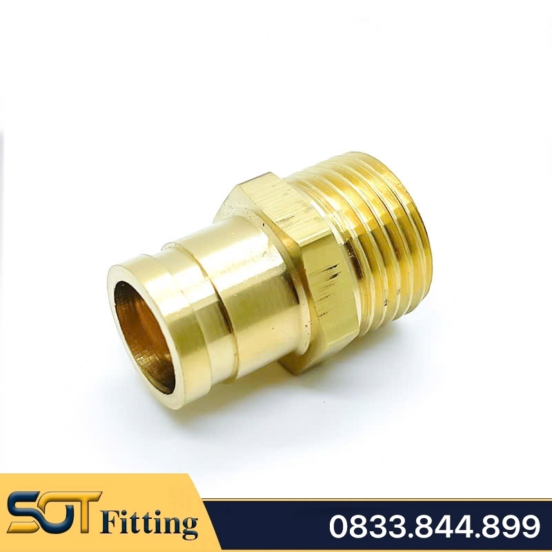 Đầu Nối Máy Giặt, Béc Ren Trong Ngoài Gài Bi Vit Ốc Đồng Thau Ren 21