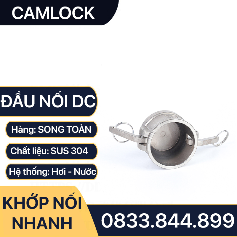 Khớp Nối Nhanh Camlock Đầu DC, Đầu Nối Nhanh Camlock Áp Lực Cao Inox 304 Type DC