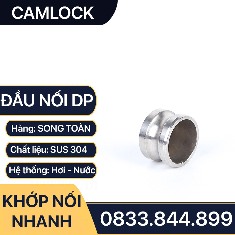Khớp Nối Nhanh Camlock Đầu DP, Đầu Nối Nhanh Camlock Áp Lực Cao Inox 304 Type DP