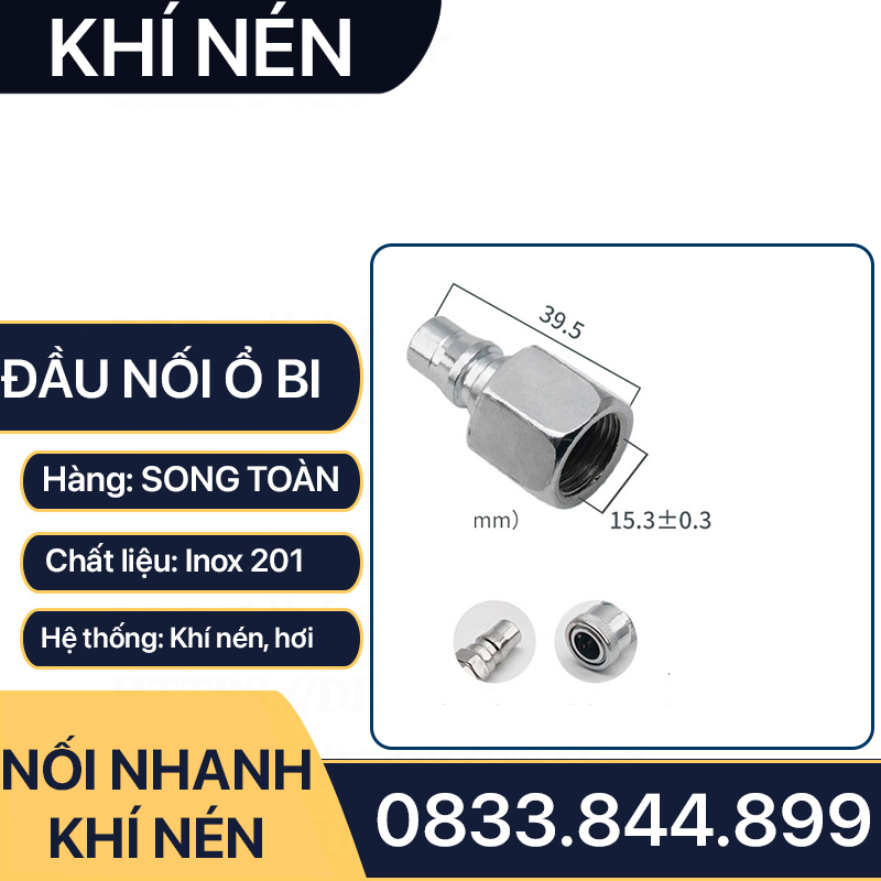 Khớp Nối Nhanh SF PF Khí Nén Ren Trong, Bộ Nối Nhanh Ổ Bi Ren Trong 13 17 21