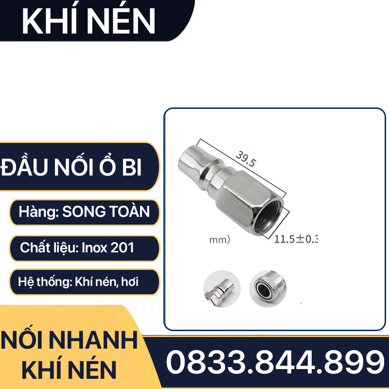 Khớp Nối Nhanh SF PF Khí Nén Ren Trong, Bộ Nối Nhanh Ổ Bi Ren Trong 13 17 21