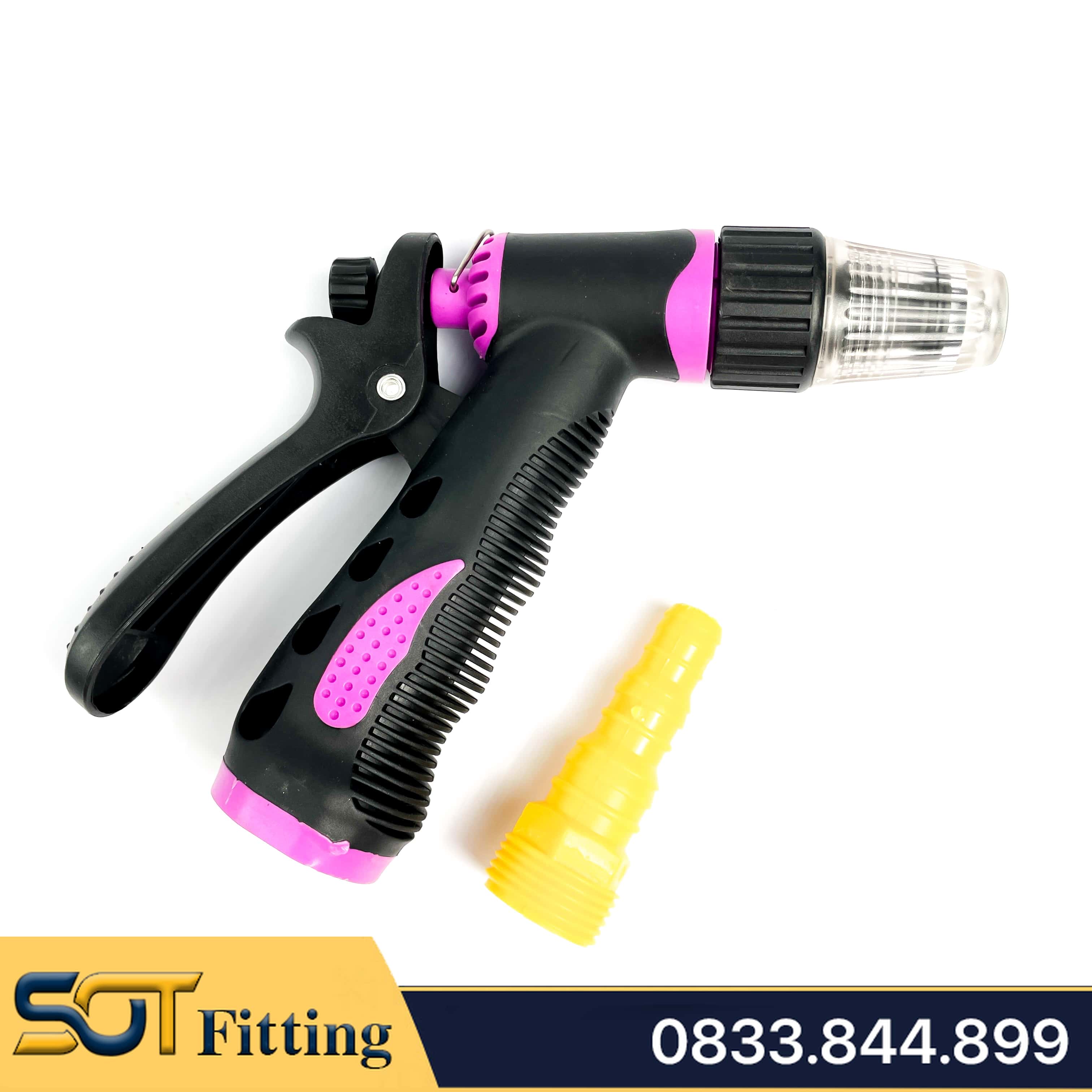 Đầu Phun Nước Tưới Cây Cầm Tay Tăng Áp Nhựa TOP – Tưới Vườn Tiện Lợi, Tặng Kèm Đầu Nối 16x20mm