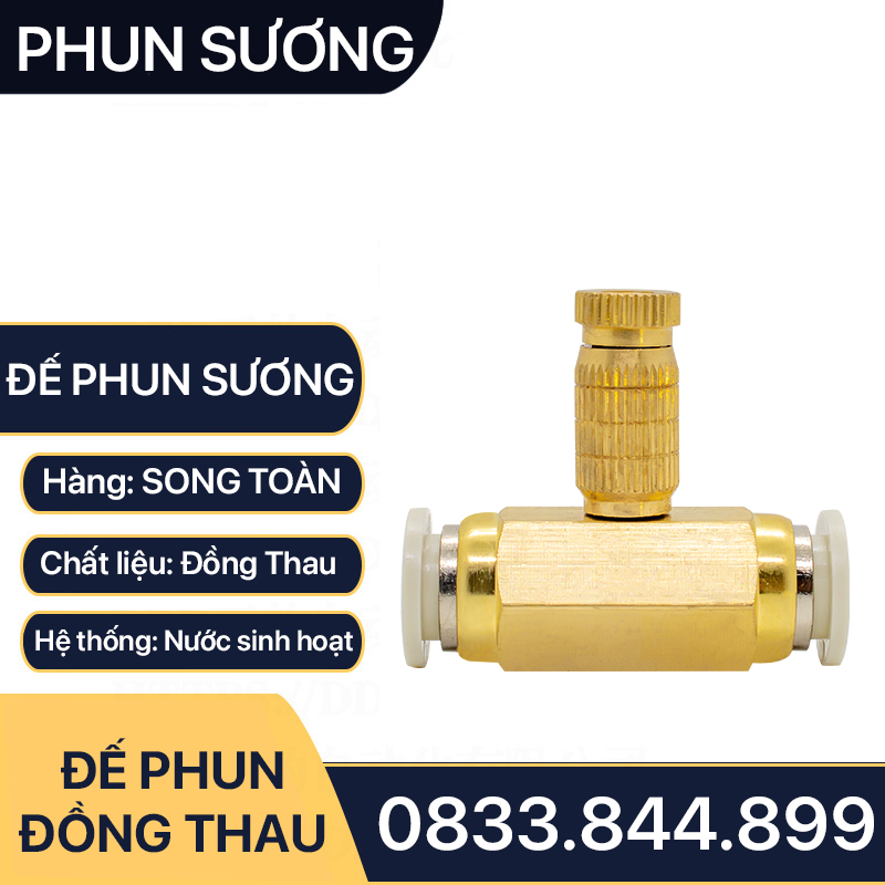 Bộ Phun Sương Đồng Thau, Đầu Nối Béc Phun Sương Ống 8ly