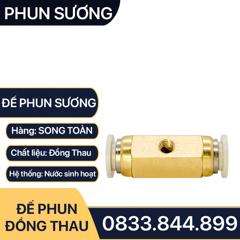 Bộ Phun Sương Đồng Thau, Đầu Nối Béc Phun Sương Ống 8ly