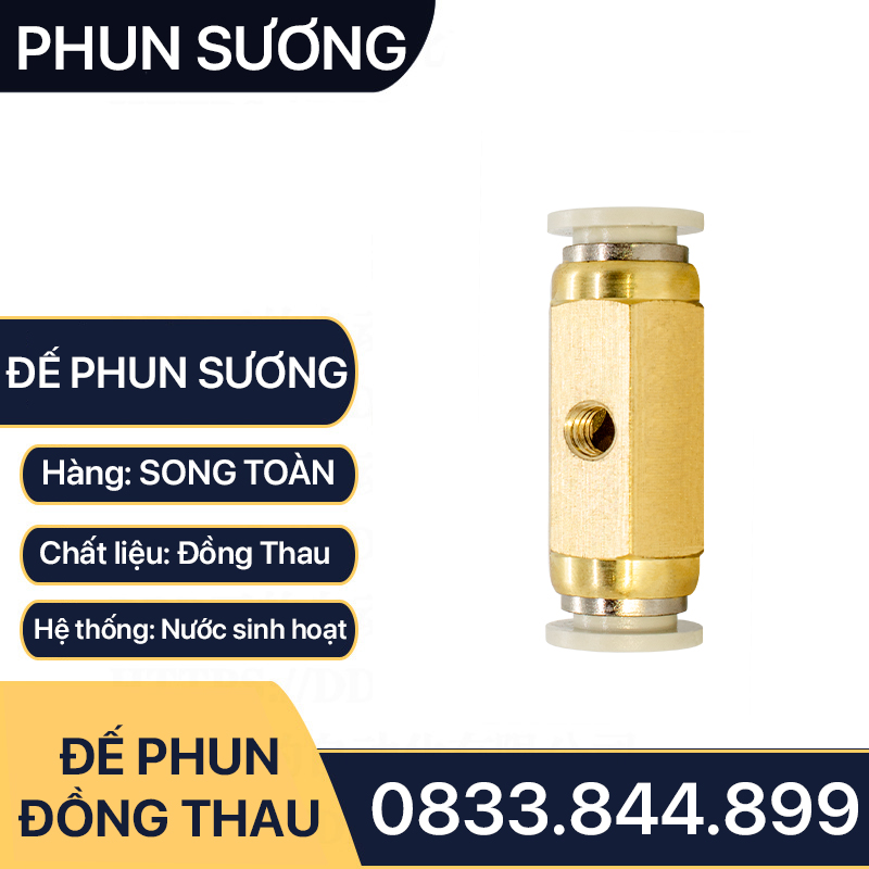 Bộ Phun Sương Đồng Thau, Đầu Nối Béc Phun Sương Ống 8ly